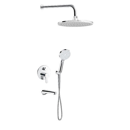 Μπαταρία Εντοιχισμού Duscheline Concealed 3 Way Grandelux DM-2761 Χρωμέ Μπαταρία Εντοιχισμού Duscheline Concealed 3 Way Grandelux DM-2761 Χρωμέ