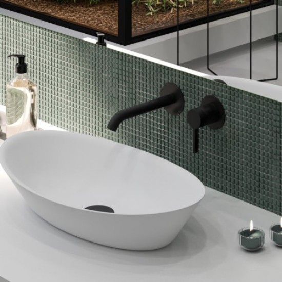 Μπαταρία Νιπτήρος Εντοιχισμο΄ύ Urban Flow Black Μαύρο Ματ