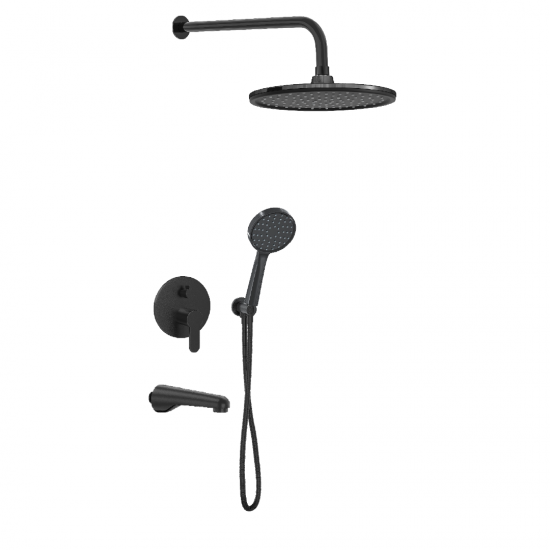 Μπαταρία Εντοιχισμού Duscheline Concealed 3 Way Grandelux Piano DM-2763 Μαύρο Μπαταρία Εντοιχισμού Duscheline Concealed 3 Way Grandelux Piano DM-2763 Μαύρο