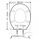 Κάλυμμα Λεκάνης Duroplast Elvit 0230  Universal Λευκό (42 - 46,5) x 36,5 Soft Close