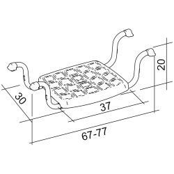 Σκαμπό Γέφυρα Μπανιέρας Elvit 0272 με Αλουμινένιο Σκελετό και Πλαστικό Κάθισμα 67 εώς 77εκ. Λευκό