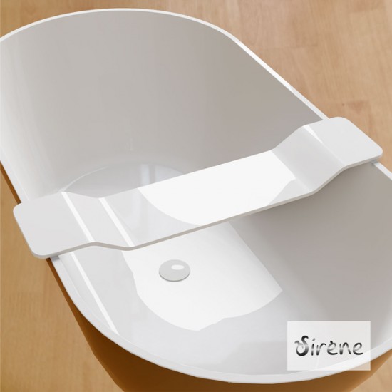 Εταζέρα Για Μπανιέρες Sirene Cusco 90x20εκ White Matt Εταζέρα Για Μπανιέρες Sirene Cusco 90x20εκ White Matt