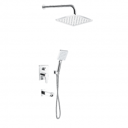 Μπαταρία Εντοιχισμού Duscheline Concealed 3 Way Quart DM-2765 Χρωμέ