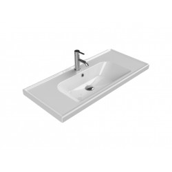 Επικαθήμενος Νιπτήρας Πορσελάνης 100x45cm Cerastyle Frame 031400-u Λευκό
