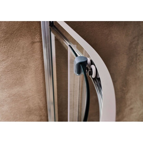 Καμπίνα Ντουζιέρας Ημικυκλική Clear Glass Tema New Line 80Χ80X1,80 με Κρύσταλλο Ασφαλείας με Χρωμέ Πλαίσιο Καμπίνα Ντουζιέρας Ημικυκλική Clear Glass Tema New Line 80Χ80X1,80 με Κρύσταλλο Ασφαλείας με Χρωμέ Πλαίσιο