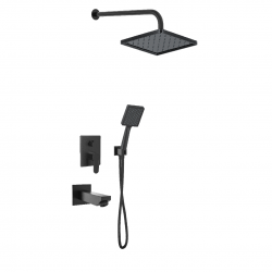 Μπαταρία Εντοιχισμού Duscheline Concealed 3 Way Quart Piano Black DM-2767 Μαύρο