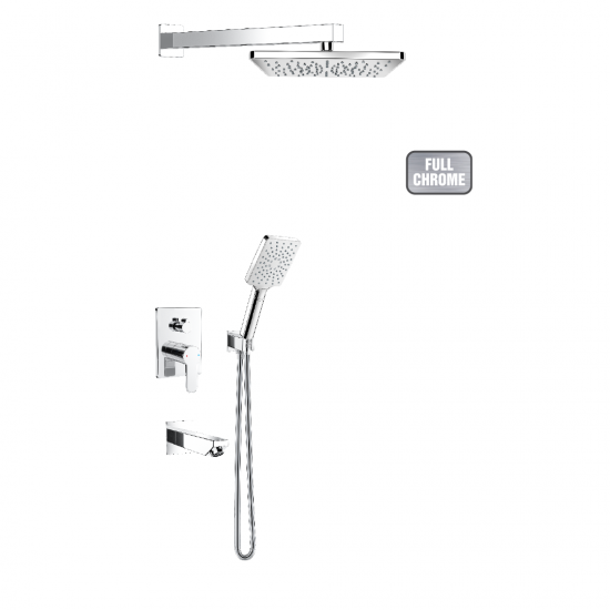 Μπαταρία Εντοιχισμού Duscheline Concealed 3 Way Pera Chromefull DM-2771 Χρωμέ Μπαταρία Εντοιχισμού Duscheline Concealed 3 Way Pera Chromefull DM-2771 Χρωμέ