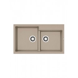 Νεροχύτης PYRAGRANITE ITHAKA (86×50) 1 3/4B By Pyramis Dark Beige