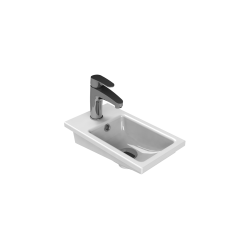 Νιπτήρας Πορσελάνης 24x42cm Cerastyle Mini 071100-u Λευκός Ένθετος και Επίπλου