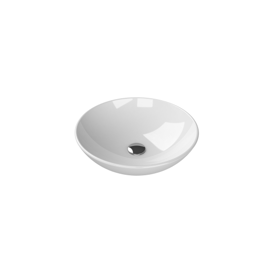 Επικαθήμενος Νιπτήρας Πορσελάνης Φ46 cm Cerastyle Zero 071600 Λευκό Επικαθήμενος Νιπτήρας Πορσελάνης Φ46 cm Cerastyle Zero 071600 Λευκό