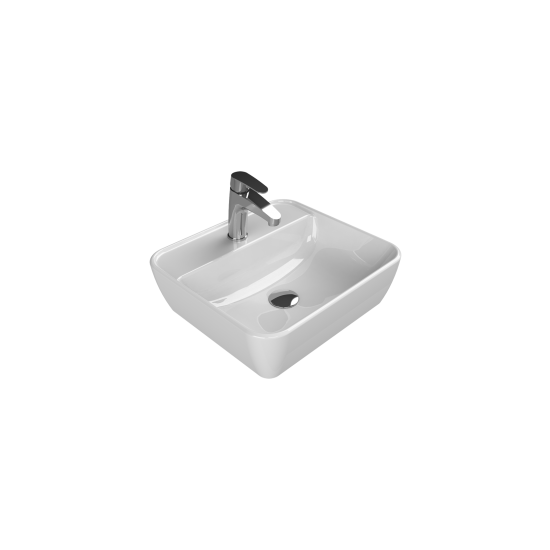 Επικαθήμενος Νιπτήρας Πορσελάνης 46x42cm Cerastyle One 076300-u Λευκό Επικαθήμενος Νιπτήρας Πορσελάνης 46x42cm Cerastyle One 076300-u Λευκό