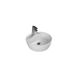 Επικαθήμενος Νιπτήρας Πορσελάνης Φ42cm Cerastyle One 076400-u Λευκό
