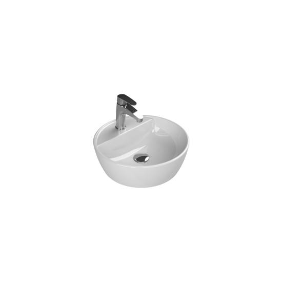 Επικαθήμενος Νιπτήρας Πορσελάνης Φ42cm Cerastyle One 076400-u Λευκό Επικαθήμενος Νιπτήρας Πορσελάνης Φ42cm Cerastyle One 076400-u Λευκό