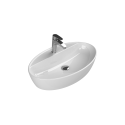 Επικαθήμενος Νιπτήρας Πορσελάνης 67x42cm Cerastyle One 076500-u Λευκό