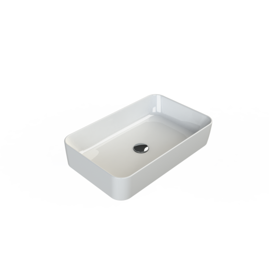 Επικαθήμενος Νιπτήρας Πορσελάνης 60x38cm Cerastyle Hera 078400 Λευκό