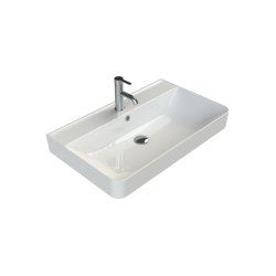 Επικαθήμενος Νιπτήρας Πορσελάνης 80x48cm Cerastyle Hera 078800-u Λευκό