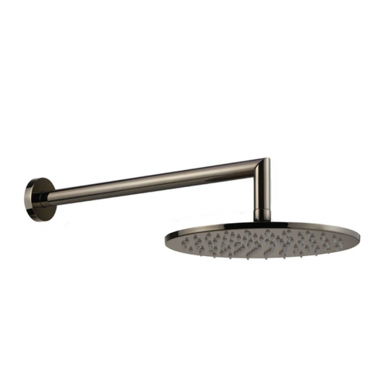 Κεφαλή Ντους 25cm με Βραχίονα 35cm Armando Vicario Slim Black Chrome Κεφαλή Ντους 25cm με Βραχίονα 35cm Armando Vicario Slim Black Chrome