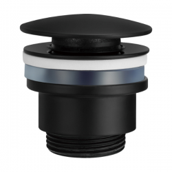 Βαλβίδα Νιπτήρα Ορειχάλκινη Excel Black Matt 174000102 Με Υπερχείλιση Μαύρο Ματ