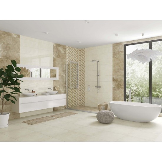 Πλακάκι Botticino Beige 4725 25,5x75,5 Μπεζ Γυαλιστερό 