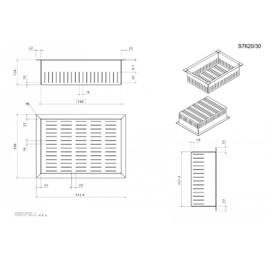 Ανοξείδωτο Μπωλ κρεμαστό Inox Apell S7620/30 30x42,3cm Ανοξείδωτο Μπωλ κρεμαστό Inox Apell S7620/30 30x42,3cm