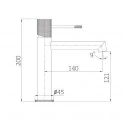 Μπαταρία Νιπτήρος Orabella Terra 10181 Gun Metal Με Βαλβίδα Clic Clac