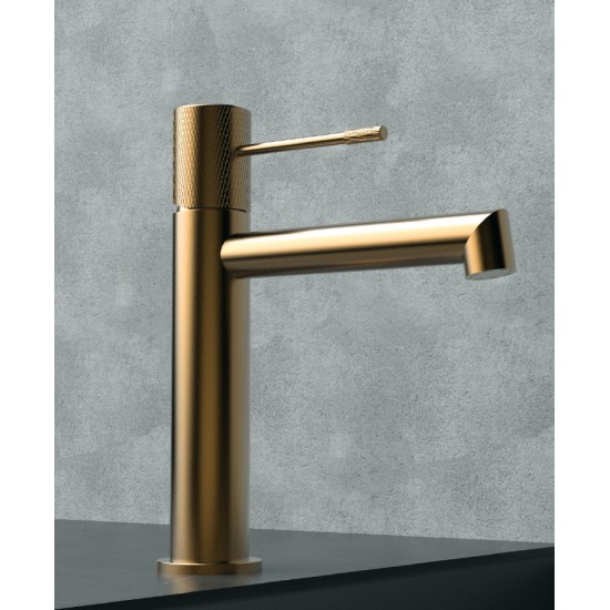 Μπαταρία Νιπτήρος Orabella Terra 10191 Brushed Gold Με Βαλβίδα Clic Clac