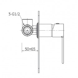 Μικτης εντοιχισμού Orabella Elegance Progressive 10213 Χρωμέ 1 εξόδου 