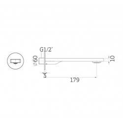 Ρουξούνι εντοιχισμού Orabella Elegance 10221 Μαύρο Ματ 
