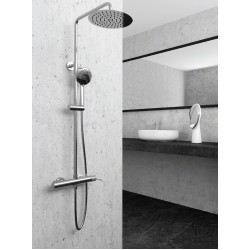 Στήλη Ντουζ Με Στρόγγυλη Κεφαλή Orabella Terra 10248 Χρωμέ 88-118cm