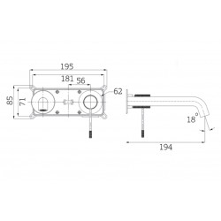 Μπαταρία Νιπτήρος Εντοιχισμού Orabella Preciosa 10258 Χρωμέ 
