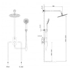 Σετ Εντοιχισμού Orabella Elegance 10270 Μαύρο Ματ