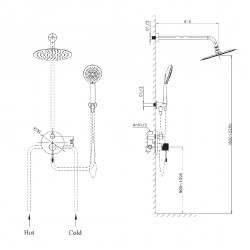 Σετ Εντοιχισμού Orabella Terra 10273 Brushed Gold 