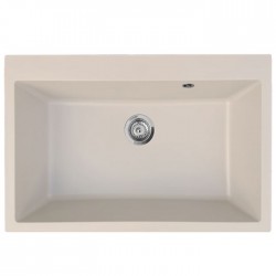 Ένθετος Νεροχύτης Γρανιτένιος Συνθετικός Duralit Με 1 Γούρνα 76x50 εκ. KZ075 Beige Avena