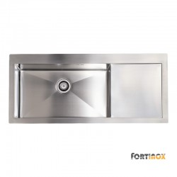 Νεροχύτης Ένθετος Fortinox Scuadro Με Ποδιά Δεξιά 29115R-110 116x51 Inox Σατινέ 