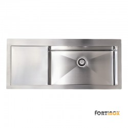 Νεροχύτης Ένθετος Fortinox Scuadro Με Ποδιά Αριστερά 29115L-110 116x51 Inox Σατινέ 