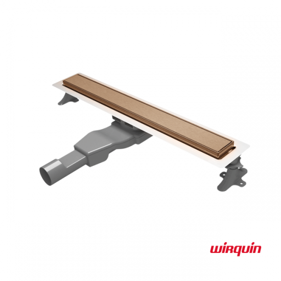 Κανάλι Ντουζiέρας Σιφών Wirquin Flat Linear FL600-811 60cm Ανοξείδωτο Rose Gold Brushed Κανάλι Ντουζiέρας Σιφών Wirquin Flat Linear FL600-811 60cm Ανοξείδωτο Rose Gold Brushed