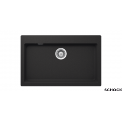 Ένθετος Νεροχύτης Γρανιτένιος Συνθετικός Schock Cristalite Manhattan 79x50cm Nero