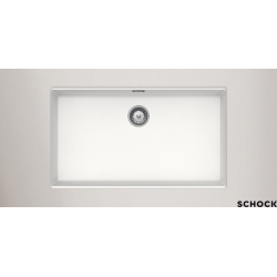 Υποκαθήμενος Νεροχύτης Γρανιτένιος Συνθετικός Schock Cristalite Manhattan 75x45,6 Superwhite