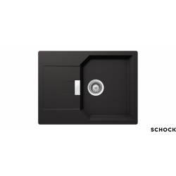 Ένθετος Νεροχύτης Γρανιτένιος Συνθετικός Schock Cristalite Manhattan 69x51cm Nero