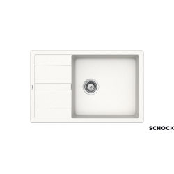 Ένθετος Νεροχύτης Γρανιτένιος Συνθετικός Schock Cristalite Manhattan 78x50cm Superwhite