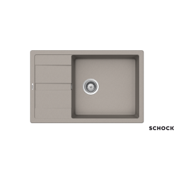 Ένθετος Νεροχύτης Γρανιτένιος Συνθετικός Schock Cristalite Manhattan 78x50cm Concrete Beton