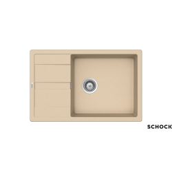 Ένθετος Νεροχύτης Γρανιτένιος Συνθετικός Schock Cristalite Manhattan 78x50cm Moonstone