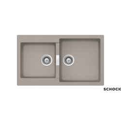 Ένθετος Νεροχύτης Γρανιτένιος Συνθετικός Schock Cristalite Manhattan 86x50cm με 2 Γούρνες Concrete Beton Ένθετος Νεροχύτης Γρανιτένιος Συνθετικός Schock Cristalite Manhattan 86x50cm με 2 Γούρνες Concrete Beton