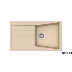 Ένθετος Νεροχύτης Γρανιτένιος Συνθετικός Schock Cristalite City 86x50cm με Γούρνα και Πάγκο Εργασίας Moonstone