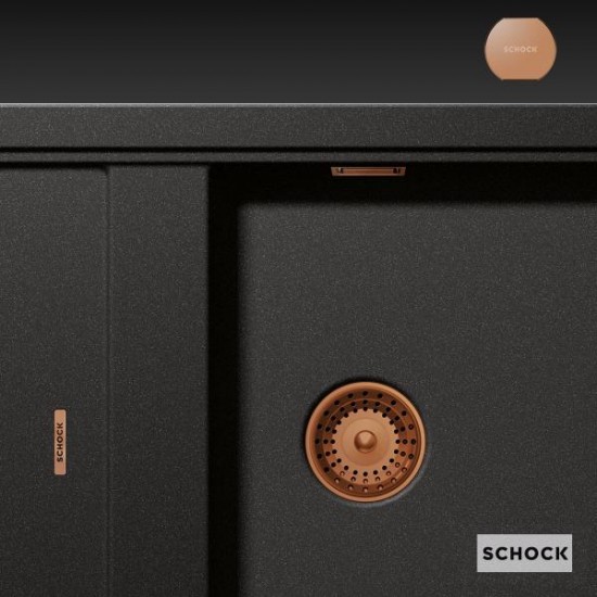 Βαλβίδα Νεροχύτη Schock 629620-222 Copper (Μπεζ) Με Υπερχείλιση 