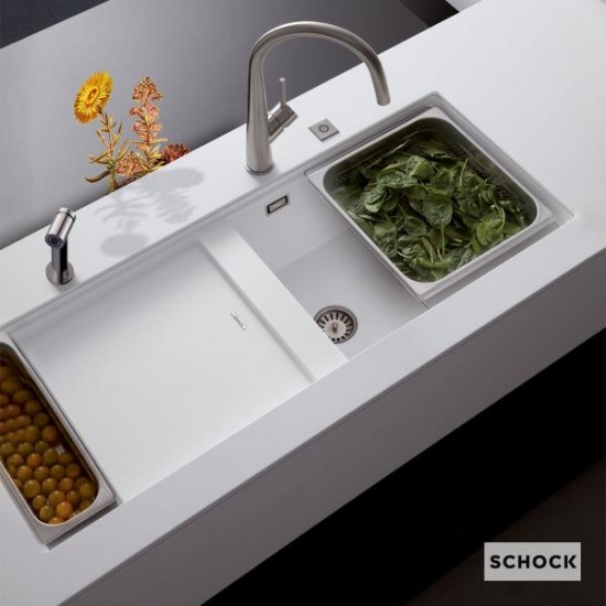 Υποκαθήμενος Νεροχύτης Γρανιτένιος Schock Cristadur Prepstation 114x46cm Polaris (Λευκό)