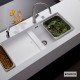 Υποκαθήμενος Νεροχύτης Γρανιτένιος Schock Cristadur Prepstation 114x46cm Polaris (Λευκό)