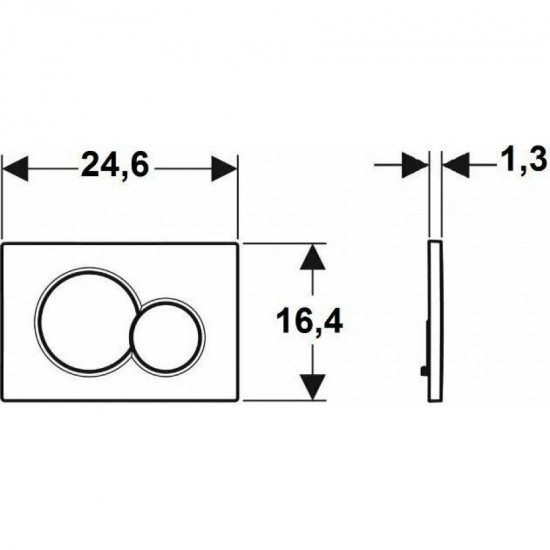 Πλακέτα Χειρισμού GEBERIT SIGMA 01 Διπλή Κυκλική 115.770.DW.5 Μαύρο Γυαλιστερό Πλακέτα Χειρισμού GEBERIT SIGMA 01 Διπλή Κυκλική 115.770.DW.5 Μαύρο Γυαλιστερό