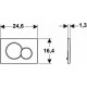 Πλακέτα Χειρισμού GEBERIT SIGMA 01 Διπλή Κυκλική 115.770.DW.5 Μαύρο Γυαλιστερό Πλακέτα Χειρισμού GEBERIT SIGMA 01 Διπλή Κυκλική 115.770.DW.5 Μαύρο Γυαλιστερό