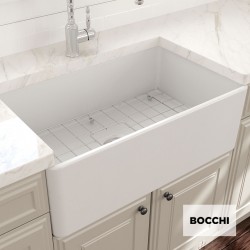 Νεροχύτης Πορσελάνης Υποκαθήμενος Bocchi White 118-1099-300 61X46,5cm Λευκός  Νεροχύτης Πορσελάνης Υποκαθήμενος Bocchi White 118-1099-300 61X46,5cm Λευκός